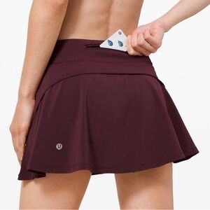 Lululemon Dark Adobe Play Off The Pleats Skirt